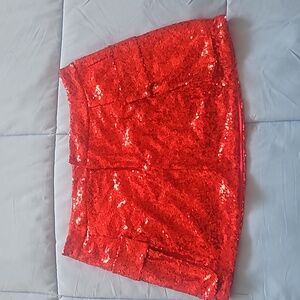 Madden NYC red sequin skirt size M